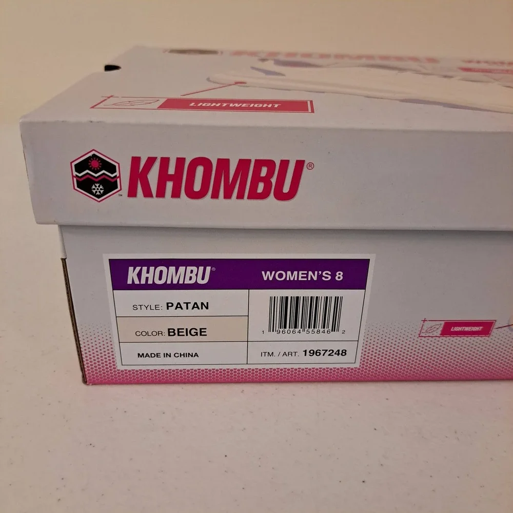 Khombu Patan Sneakers Womens 8 Beige New Memory Foam Lightweight 1136-567-B8